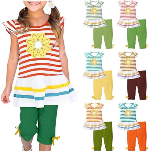 Summer essentials - Daisy Print Flutters Stripes Set
