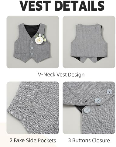 CocoRARA Baby Boy Tuxedo weaken Outfit Set