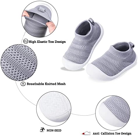 Pluatyep Baby Toddler Walking Shoes Non-Skid Socks Slip-On Slippers