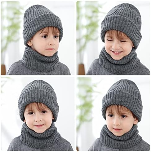 Kids Winter Skull Hats Scarves Set for Toddlers