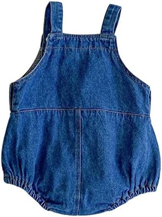 HOOLCHEAN Denim Bodysuit with Straps for Baby