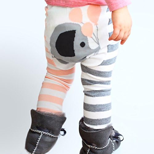 Doodle Pants Leggings Blue Rainbow Pink Elephant
