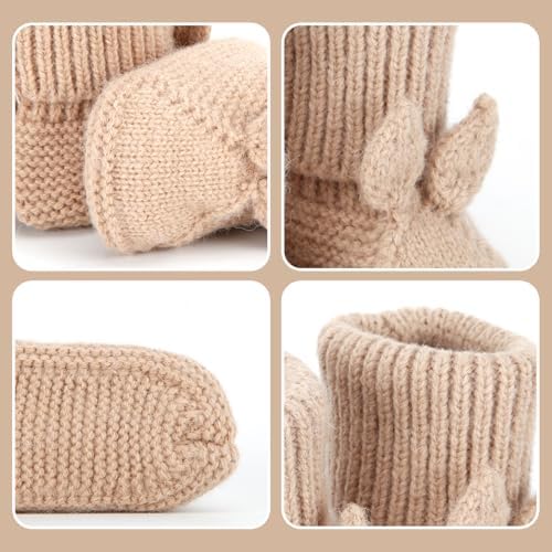 Warm Soft Knit Booties for Newborns
