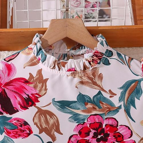 Moonker Girls Print Top Pants Set Toddler Summer Clothes