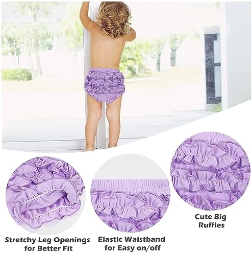 5-Piece Poocen Ruffle Diaper Cover Set for Toddler Girls