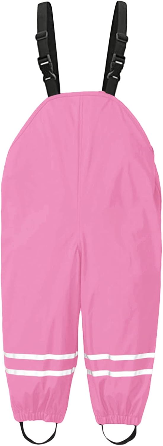 Kids Toddler Suspender Rain Pants waterproof