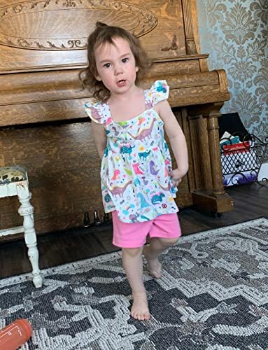 2-Pack Dinosaur-Ruffled Leopard Child Outfits