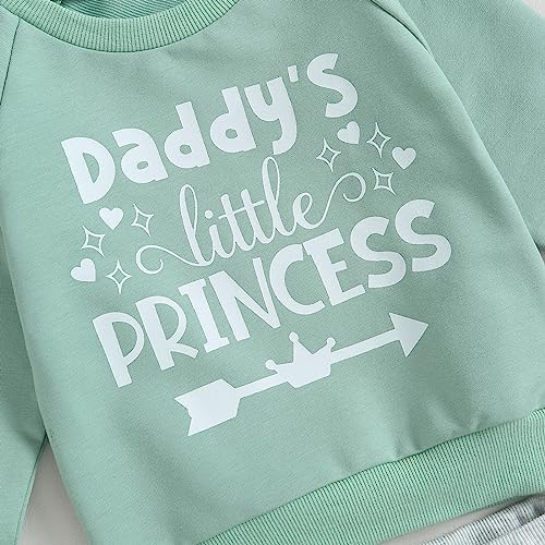 Perfect Toddler Baby Girl Clothes Daddys MaMa Cotton Sweater Pant Set