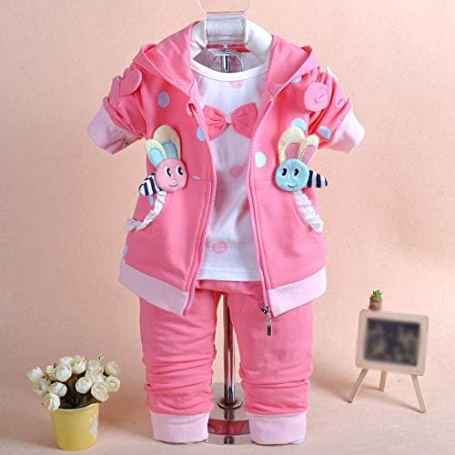 High-Quality Baby Girl 3-Piece Pj Set with Cute Design