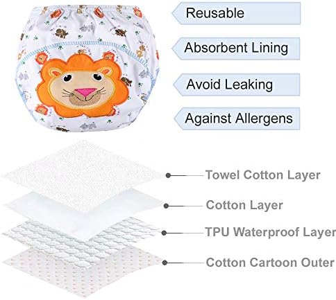 Orinity Reusable Baby Training Pants 6-Piece for Toddlers