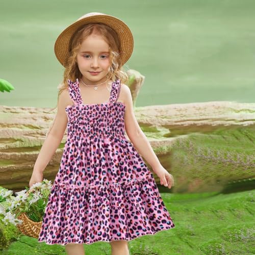 Tkria Little Girls Summer Ruffle Sleeve Dress Toddler A-Line