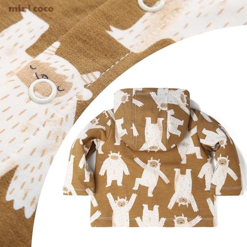 Minicoco Baby Toddler 100 Cotton Fall Spring Hoodie Perfect for Cooling Seasons