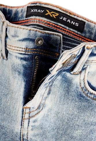 X RAY Boys Distressed Jeans Stretch Slim Fit Ripped Denim