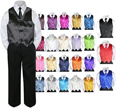 Premium Baby Boys Formal Suit Set - Tuxedo Style Black Sm-4T
