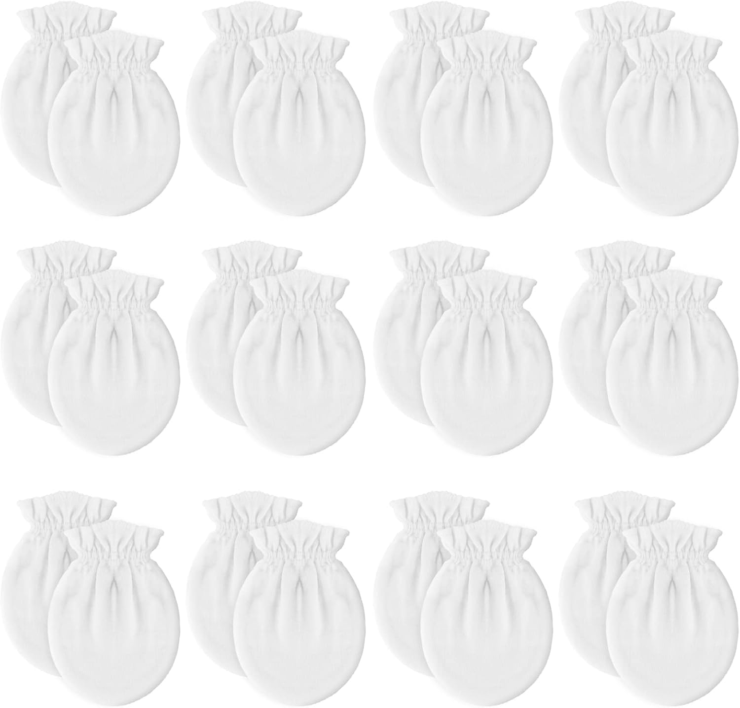 Soft 12-Pair Baby Mittens for Newborns