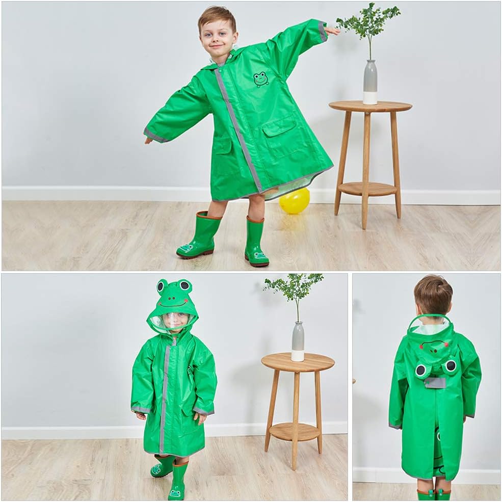 Dynamic 3D Cartoon Raincoat for Girls Waterproof and Comfortable