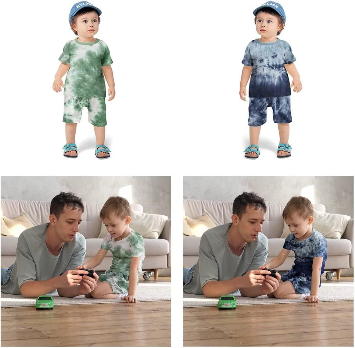 Perfect Summer Outfits Coolago Toddler Tie Dye 4-Piece Set for Boys