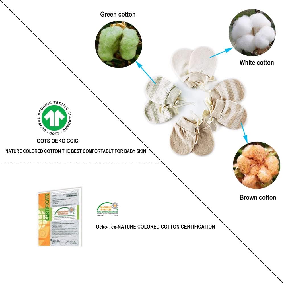 Organic Baby Mittens Soft No Scratch Gloves