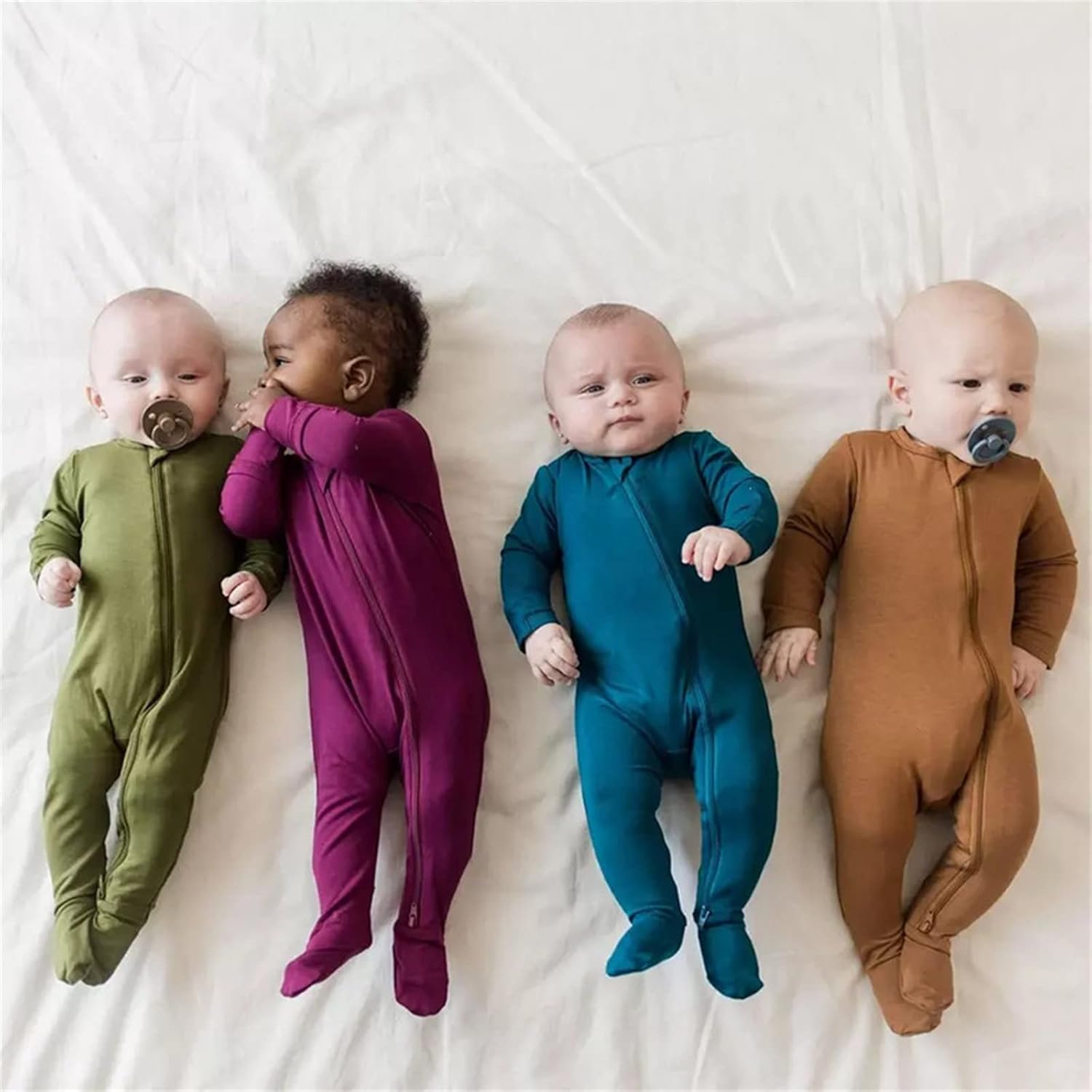 Baby Boy Cotton Romper Jumpsuit With Zipper