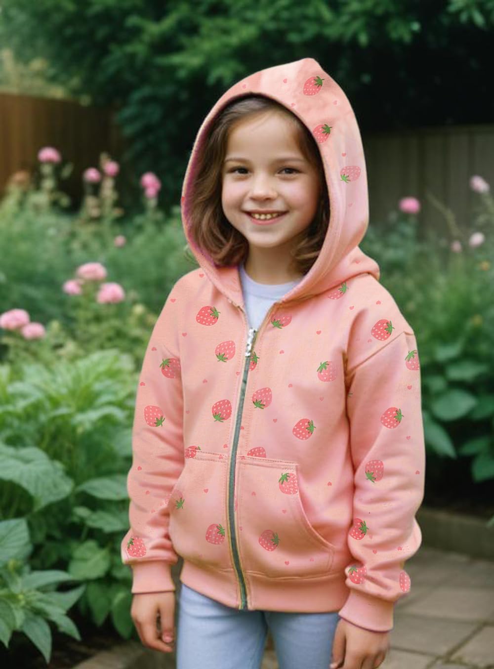Little Hand Girls Dinosaur Hoodie