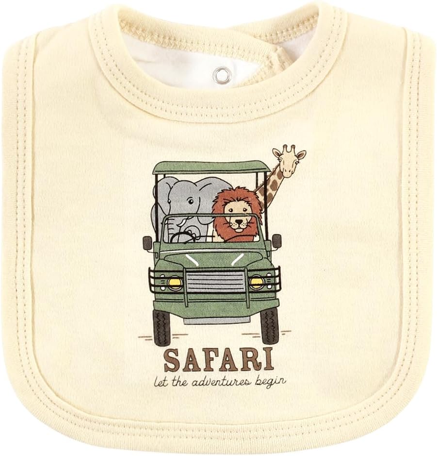 Hudson Baby Unisex Cotton Pjs Bib Set for Babies