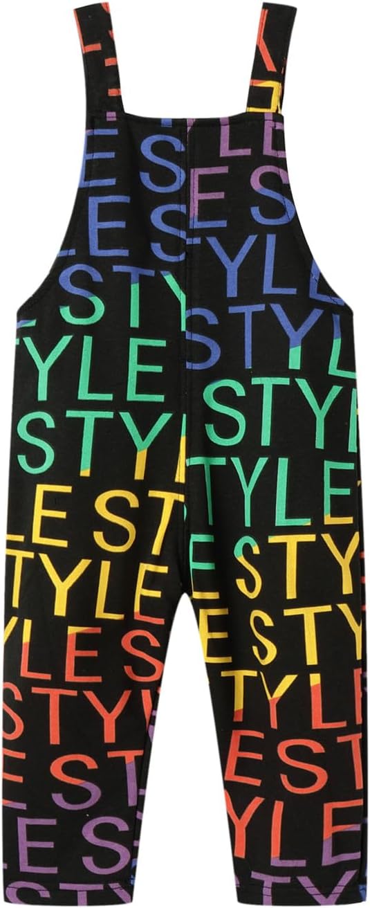 Adjustable Overalls for Little Boys Girls Cute Prints