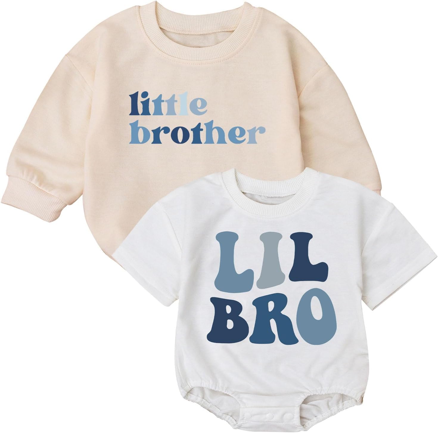 Perfect 2-Piece Baby Boy Romper Set Adorable Little Bro Outfit