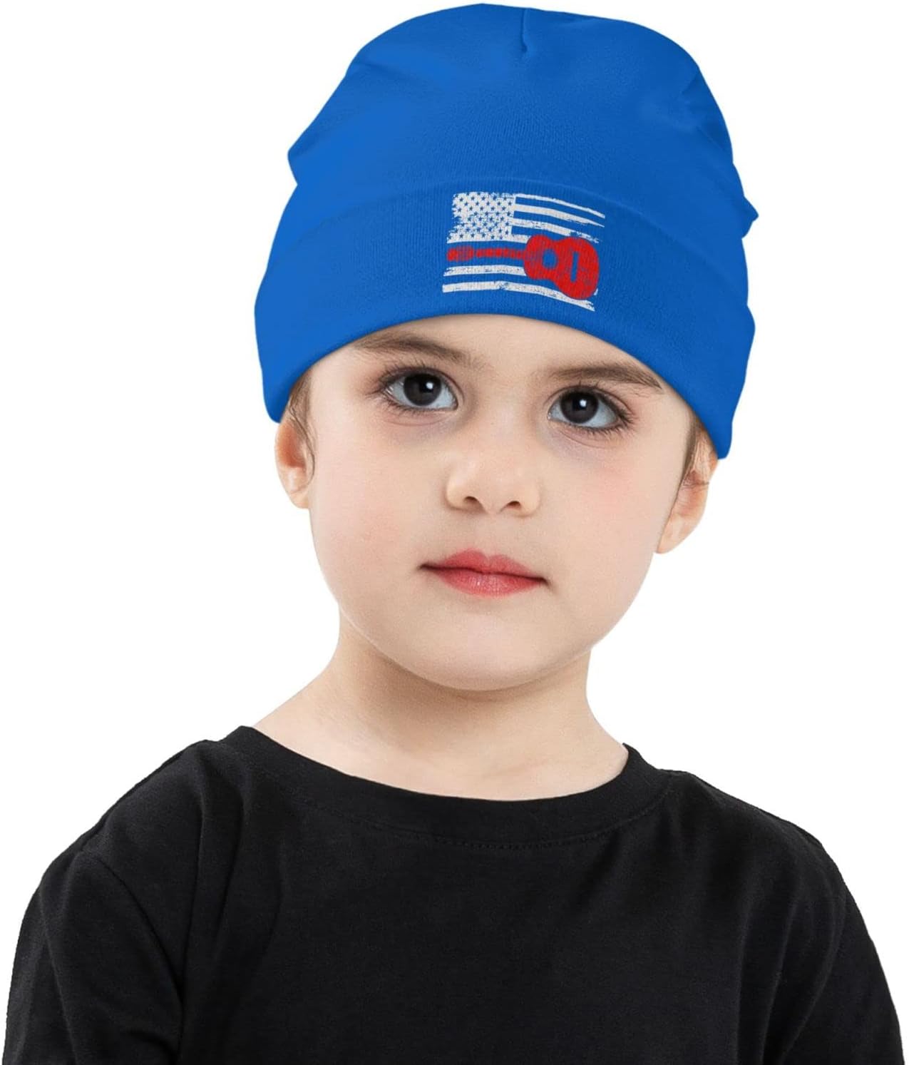 IRON1974 Guitarist USA Flag Baby Beanie Cap