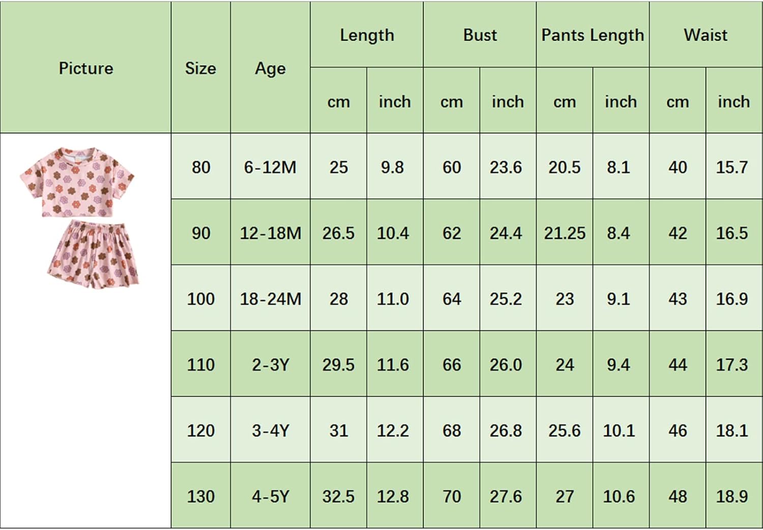 FYBITBO Toddler Girl Floral Print Summer Short Set