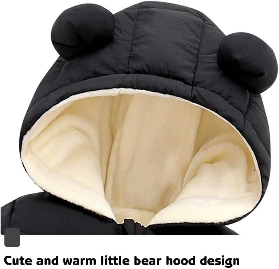 Cute Baby Boys Snowsuit for Newborn Girls Winter Jumpsuit