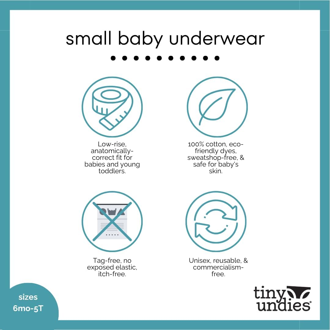 Tiny Undies Small Cotton Training Pants Roomier 3-Pack