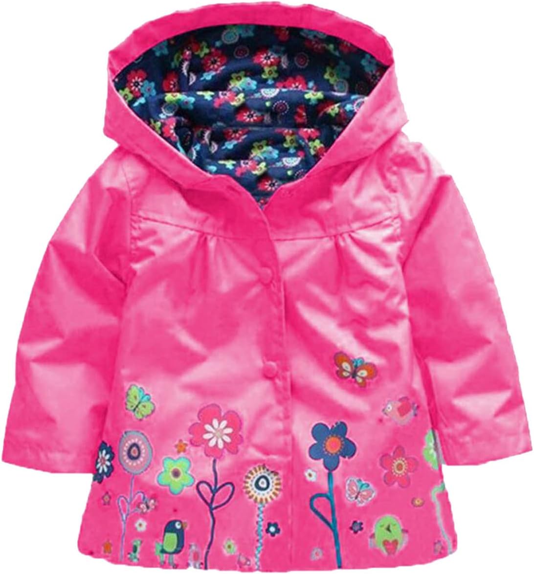 Baby Toddler Girls Boys Winter Raincoat Hoodie 1-5 Years