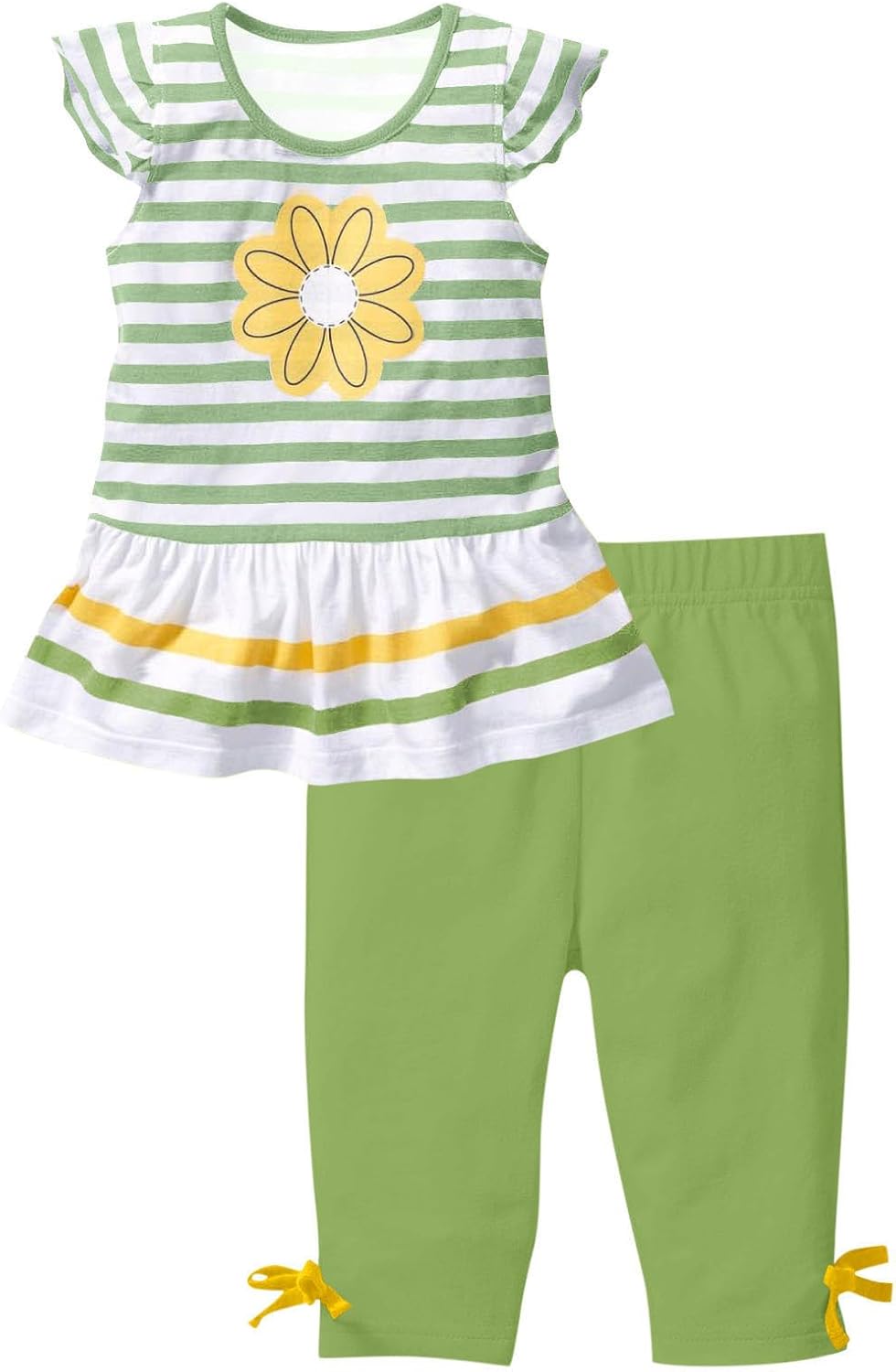 Summer essentials - Daisy Print Flutters Stripes Set