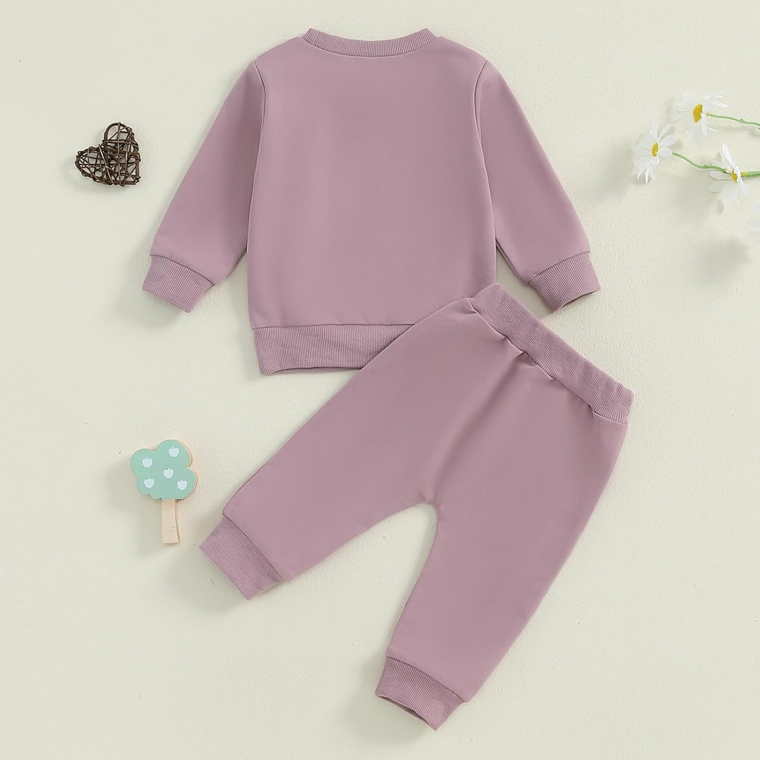 Funny Toddler Girl Clothes Unique Letter Solid Set