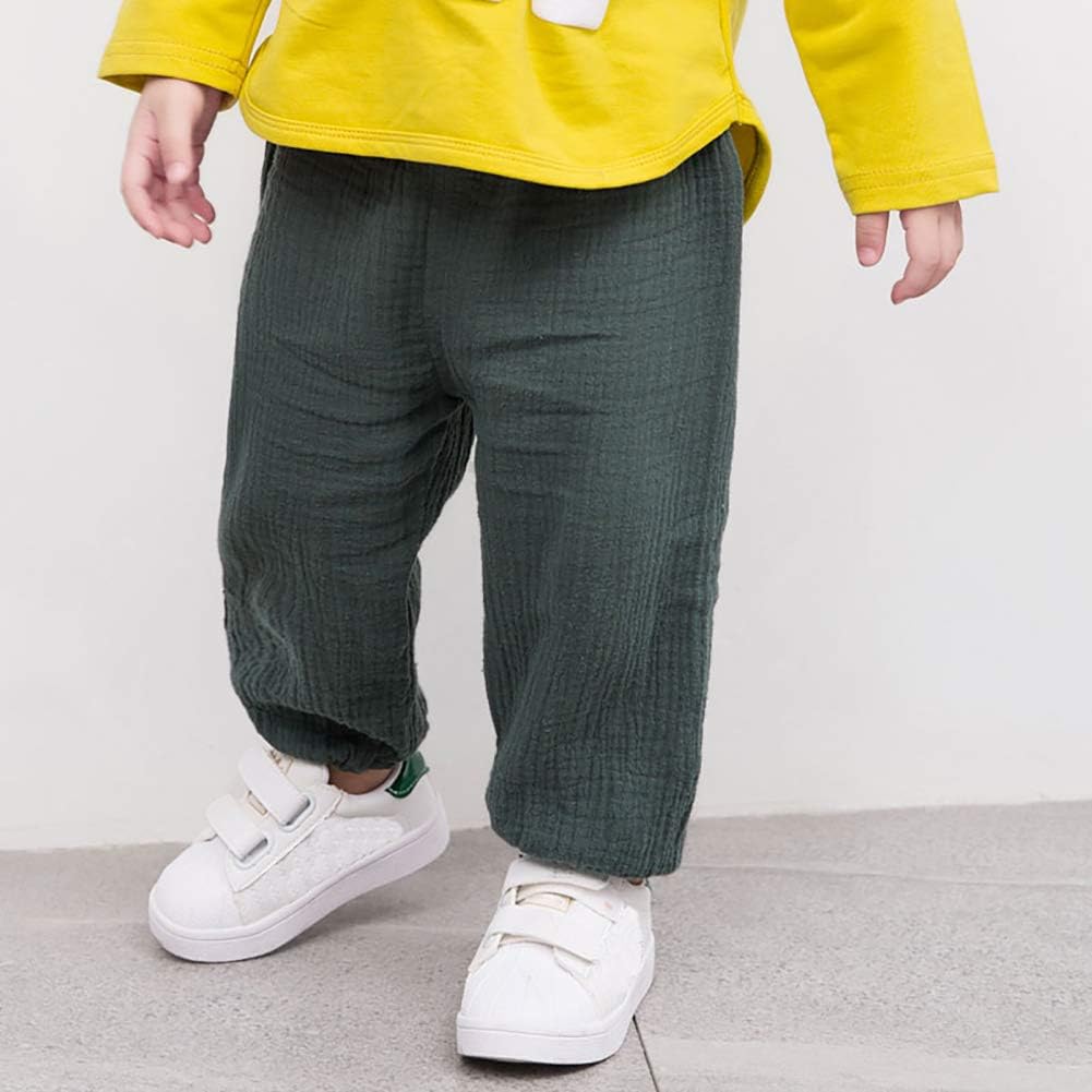 Weixinbuy Solid Ruffle Summer Pants for Babies
