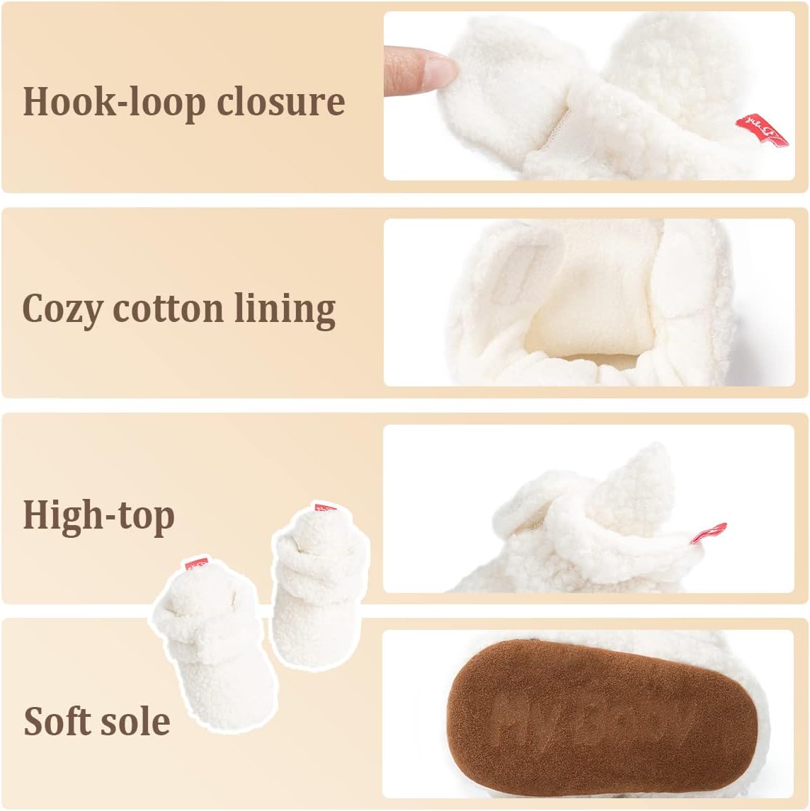 Ohsofy Non-Slip Cotton Booties