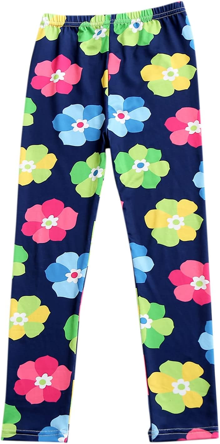 Kids Stretchy Floral Printed leggings