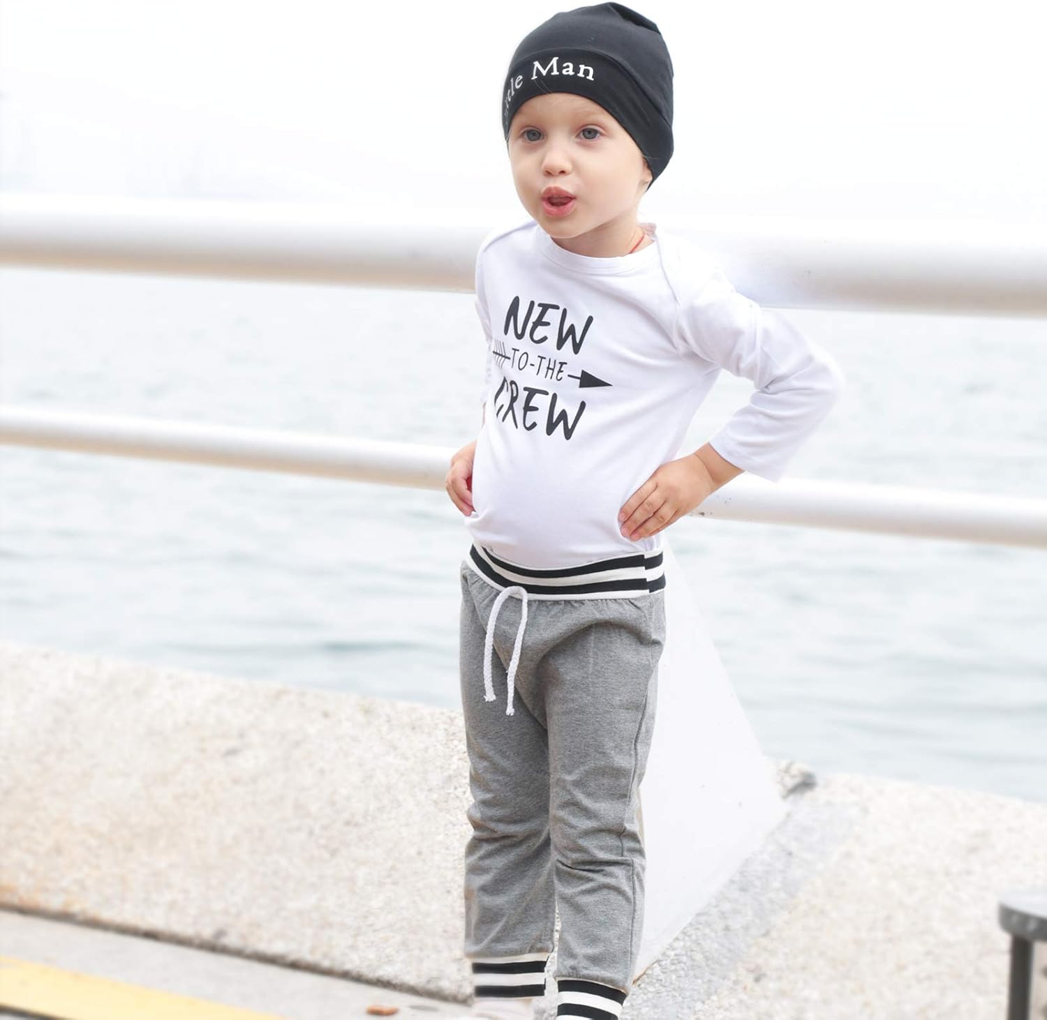 Newborn Baby Boy Clothing Set New to the Crew Outfit