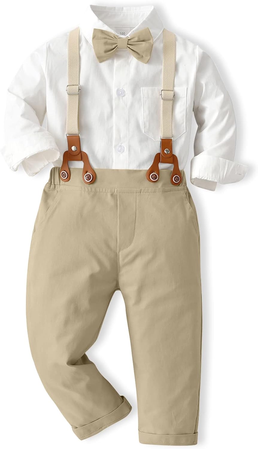 Toddler Boy Button Down Shirt and Pants Set 12M-8Y