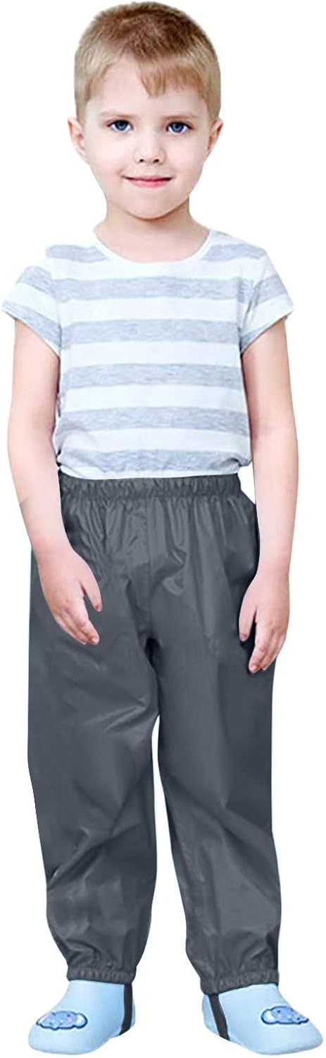 Kids Waterproof Rain Pants with Reflective Strips