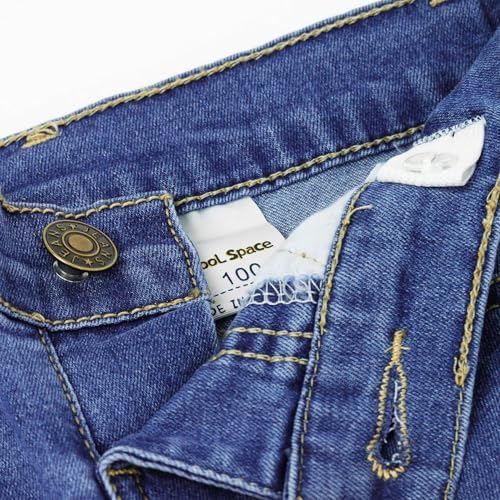 KIDSCOOL SPACE Baby Jeans Pink Heart Embroidanted