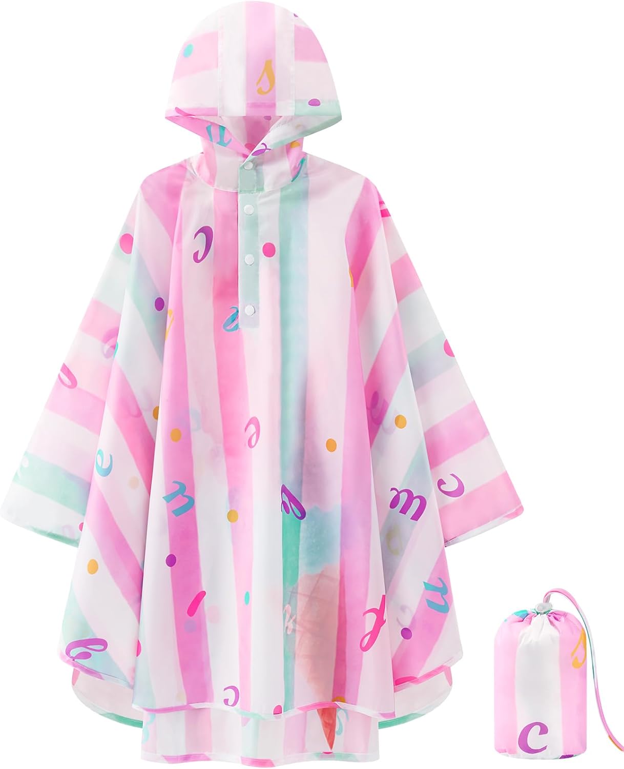 WAWSAM Lightweight Toddler Rain Poncho Reusable Waterproof jacket