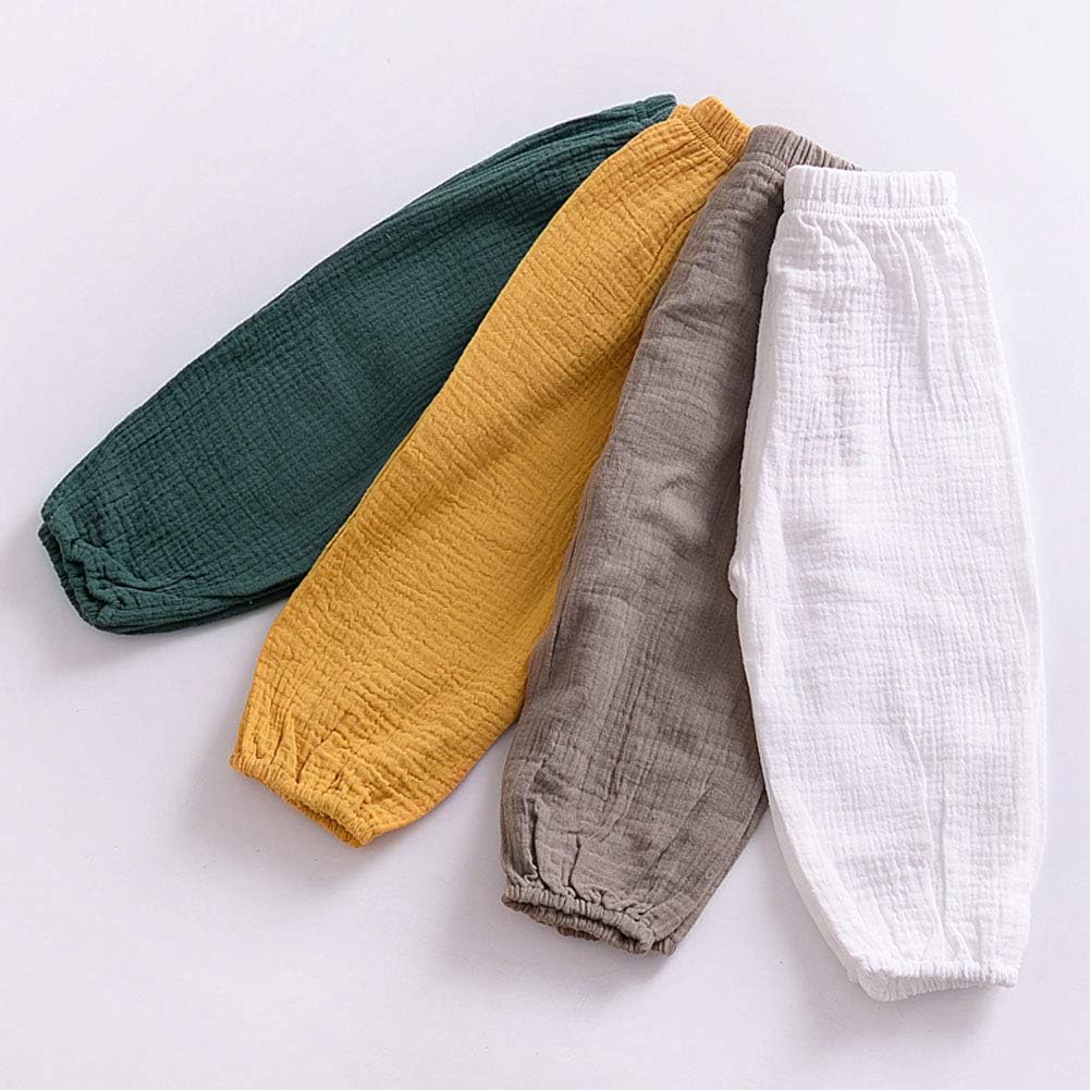 Weixinbuy Solid Ruffle Summer Pants for Babies
