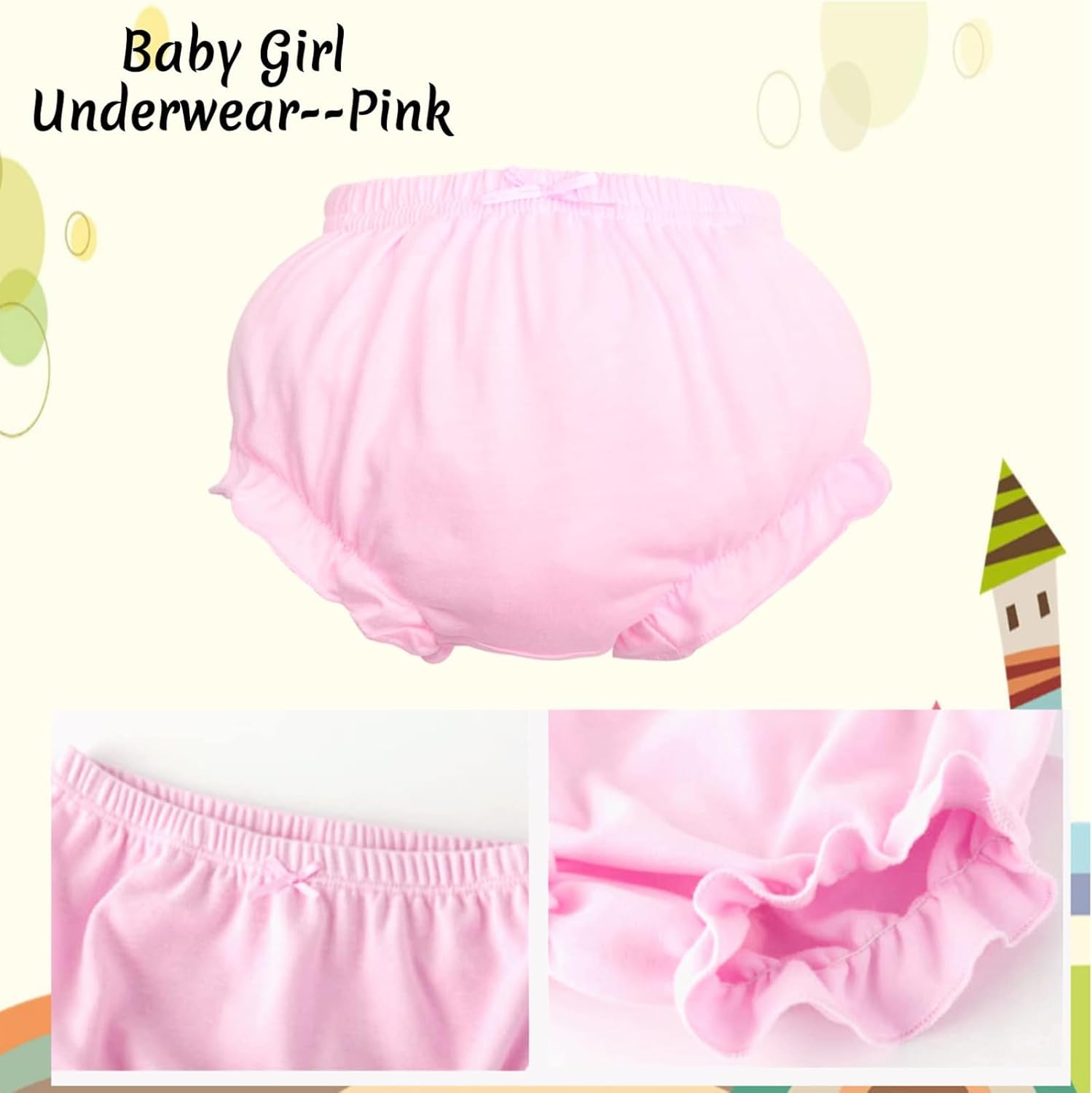 Baby Bloomers for Toddler Girls - Soft Comfortable Eco-Friendly