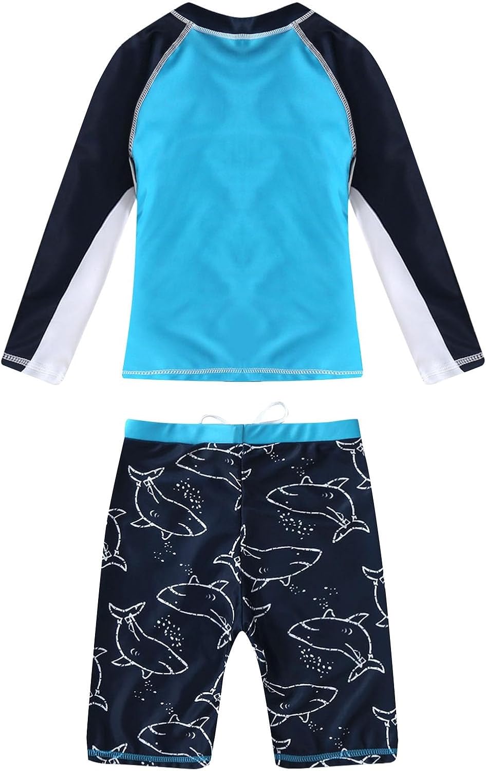 Premium 2-Piece Toddler Boys Rashguard Swim Set UPF 50 Soft Durable