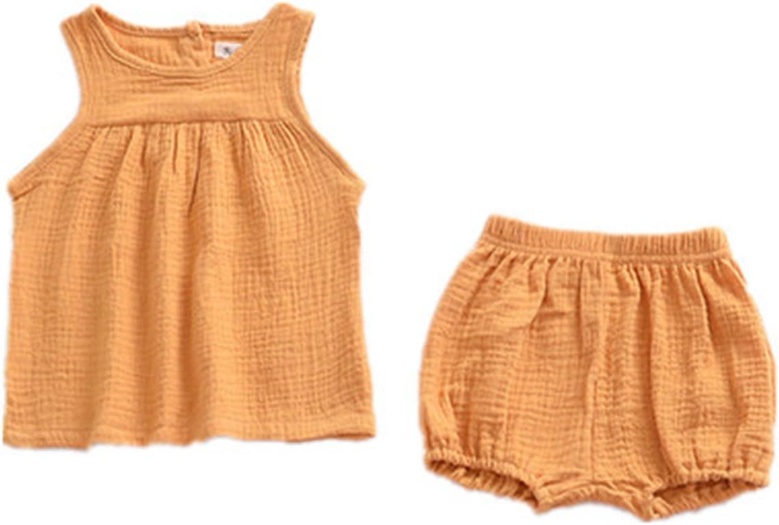Baby Infant Toddler Loose Sleeveless Tank Top Bloomers Set