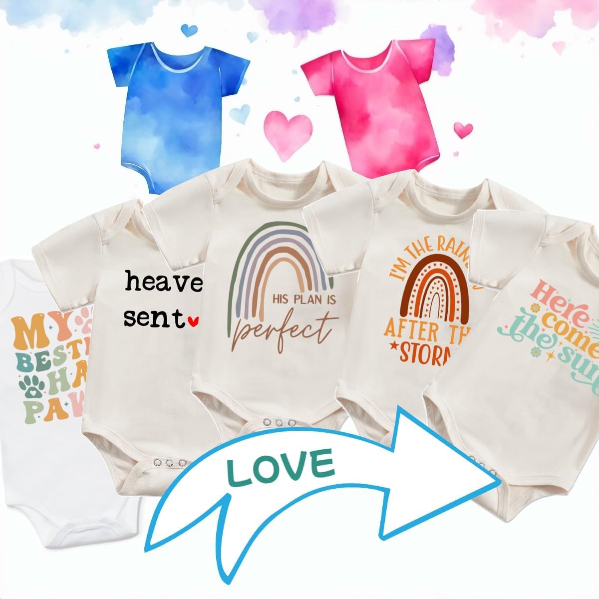 Funny Newborn Baby Onesie with Alphabet Letters