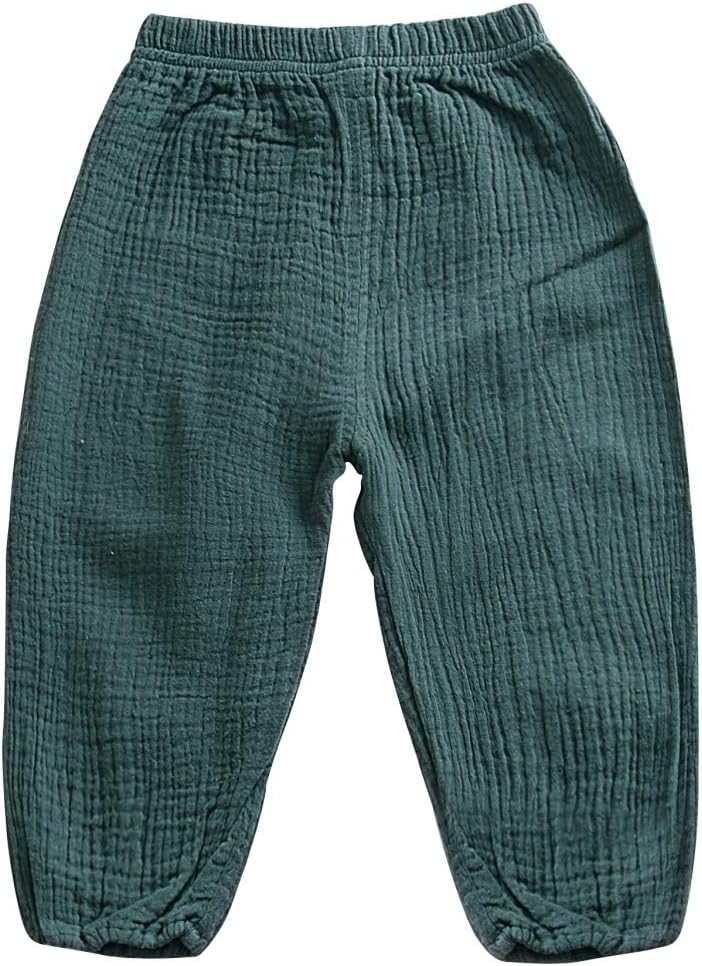 Weixinbuy Solid Ruffle Summer Pants for Babies