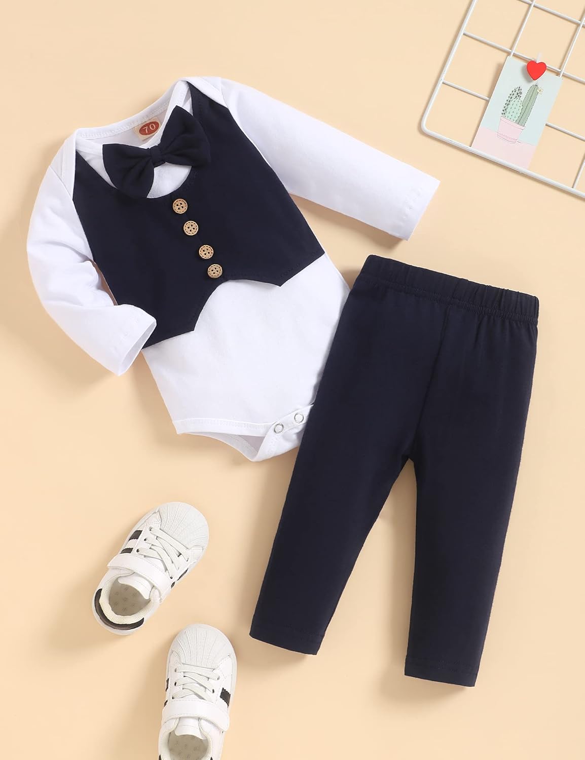 Crazyme Baby Romper for Boys - Gentleman Outfit