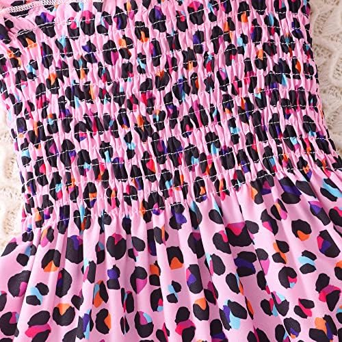 Tkria Little Girls Summer Ruffle Sleeve Dress Toddler A-Line